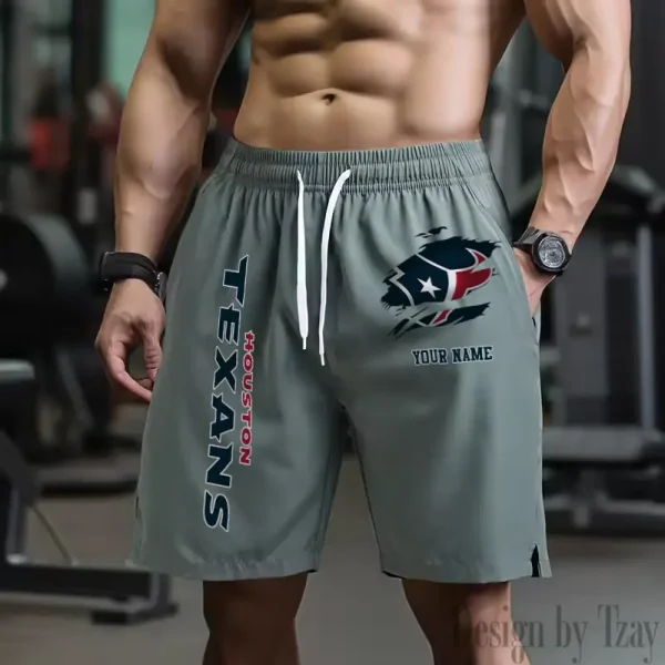 Houston Texans Men's Shorts Badminton Sports Shorts Summer SPTMBSS077 - Image 4