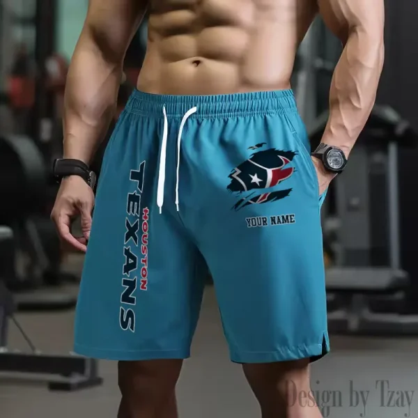 Houston Texans Men's Shorts Badminton Sports Shorts Summer SPTMBSS077 - Image 5