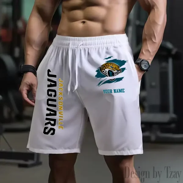 Jacksonville Jaguars Men's Shorts Badminton Sports Shorts Summer SPTMBSS079 - Image 2