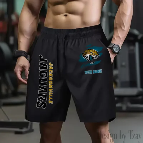 Jacksonville Jaguars Men's Shorts Badminton Sports Shorts Summer SPTMBSS079 - Image 3