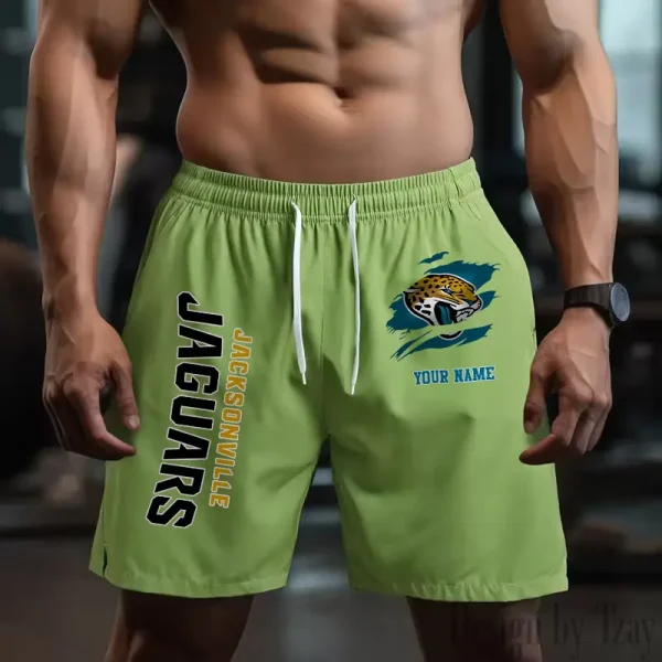 Jacksonville Jaguars Men's Shorts Badminton Sports Shorts Summer SPTMBSS079 - Image 4