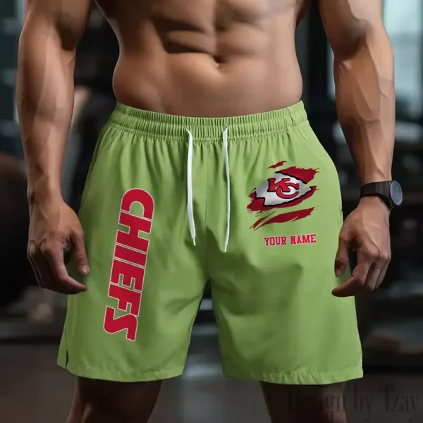 Kansas City Chiefs Men's Shorts Badminton Sports Shorts Summer SPTMBSS080