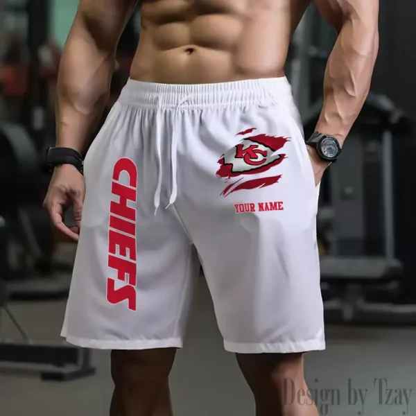 Kansas City Chiefs Men's Shorts Badminton Sports Shorts Summer SPTMBSS080 - Image 2