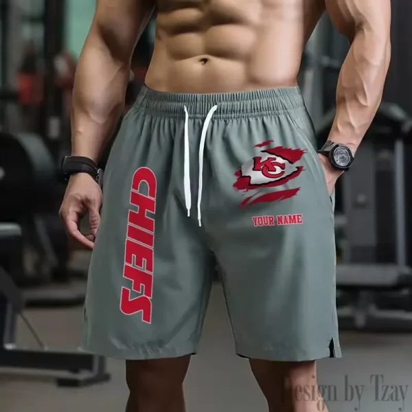 Kansas City Chiefs Men's Shorts Badminton Sports Shorts Summer SPTMBSS080 - Image 3