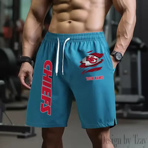 Kansas City Chiefs Men's Shorts Badminton Sports Shorts Summer SPTMBSS080 - Image 4