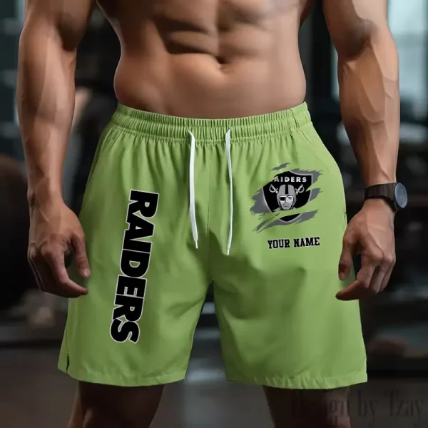 Las Vegas Raiders Men's Shorts Badminton Sports Shorts Summer SPTMBSS081 - Image 3