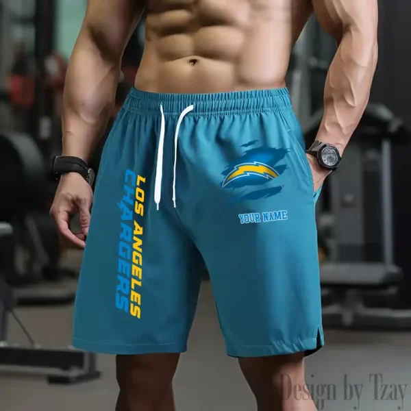 Los Angeles Chargers Men's Shorts Badminton Sports Shorts Summer SPTMBSS082