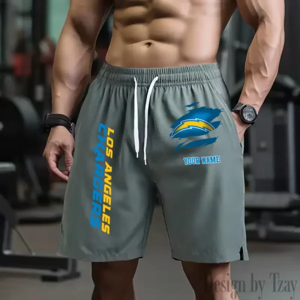 Los Angeles Chargers Men's Shorts Badminton Sports Shorts Summer SPTMBSS082 - Image 2