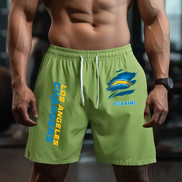 Los Angeles Chargers Men's Shorts Badminton Sports Shorts Summer SPTMBSS082 - Image 3