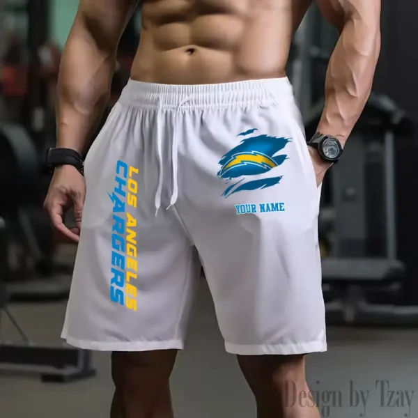 Los Angeles Chargers Men's Shorts Badminton Sports Shorts Summer SPTMBSS082 - Image 5