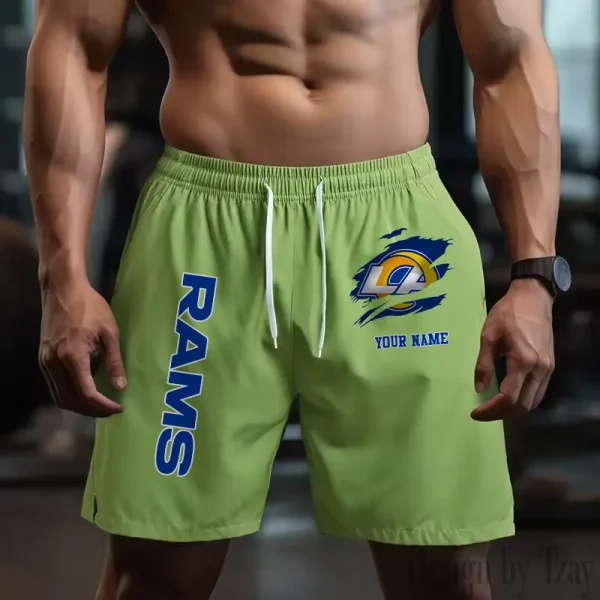 Los Angeles Rams Men's Shorts Badminton Sports Shorts Summer SPTMBSS083