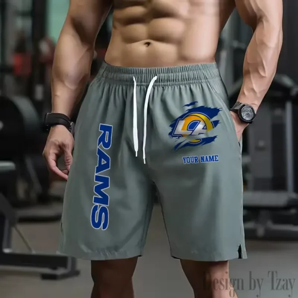 Los Angeles Rams Men's Shorts Badminton Sports Shorts Summer SPTMBSS083 - Image 2