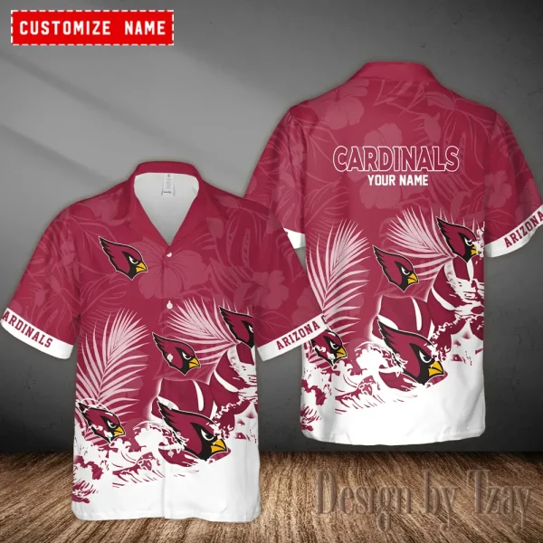 Arizona Cardinals Casual Men's Hawaiian Shirt 3D Printed New AZHWS1089