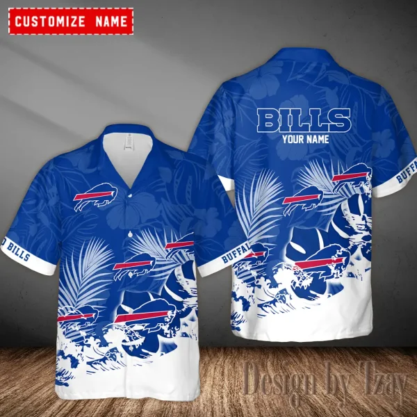 Buffalo Bills Casual Men's Hawaiian Shirt 3D Printed New AZHWS1092