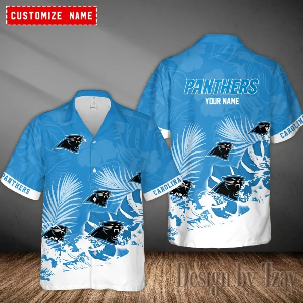 Carolina Panthers Casual Men's Hawaiian Shirt 3D Printed New AZHWS1093
