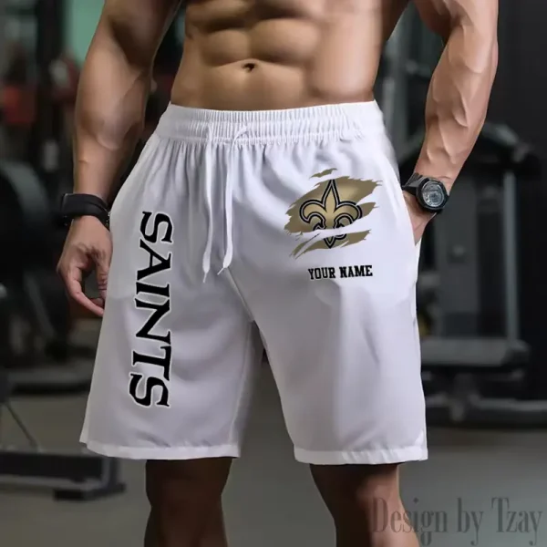 New Orleans Saints Men's Shorts Badminton Sports Shorts Summer SPTMBSS087