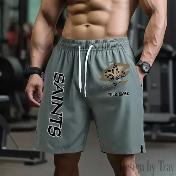 New Orleans Saints Men's Shorts Badminton Sports Shorts Summer SPTMBSS087 - Image 3