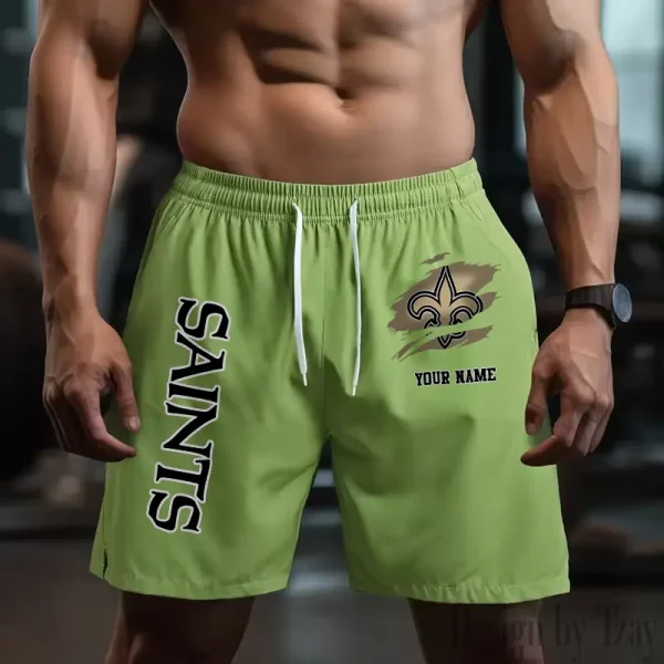 New Orleans Saints Men's Shorts Badminton Sports Shorts Summer SPTMBSS087 - Image 4