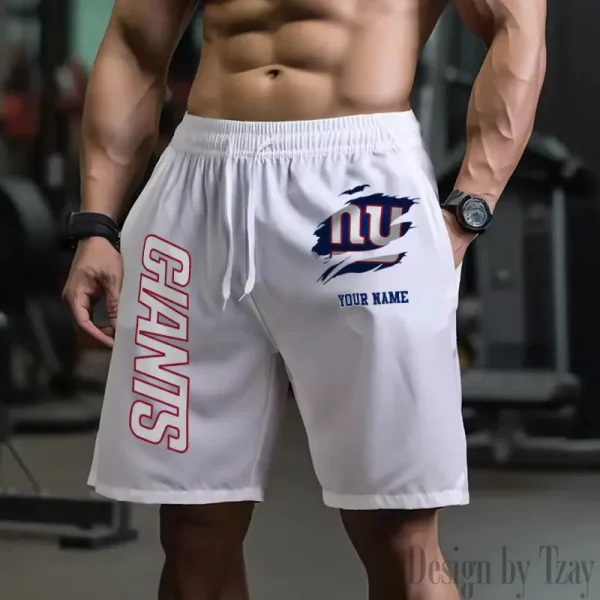 New York Giants Men's Shorts Badminton Sports Shorts Summer SPTMBSS088