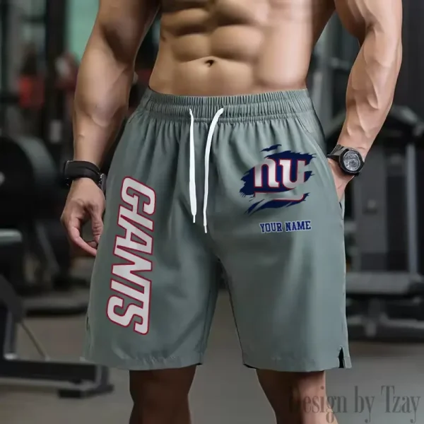 New York Giants Men's Shorts Badminton Sports Shorts Summer SPTMBSS088 - Image 3