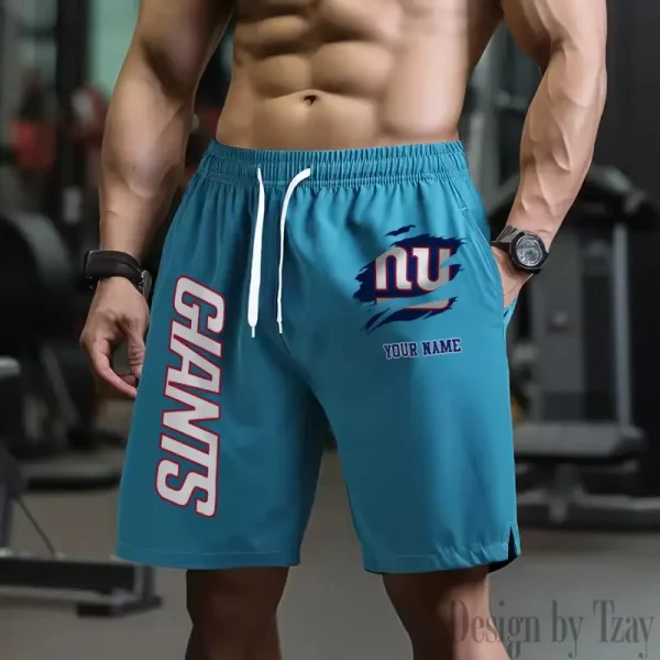 New York Giants Men's Shorts Badminton Sports Shorts Summer SPTMBSS088 - Image 4