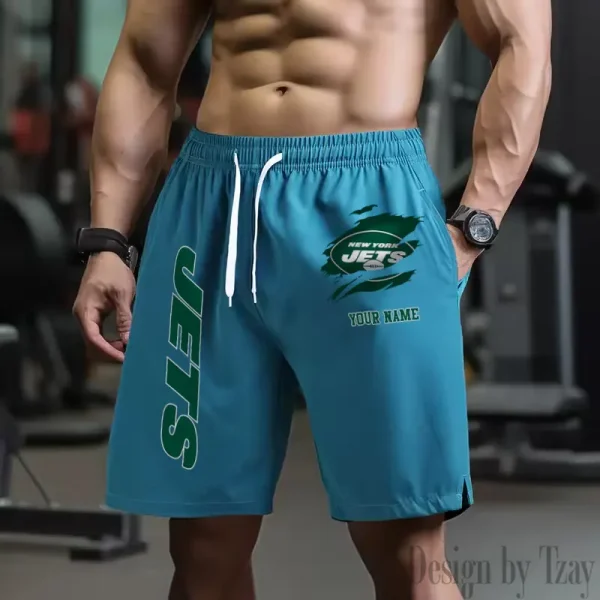 New York Jets Men's Shorts Badminton Sports Shorts Summer SPTMBSS089
