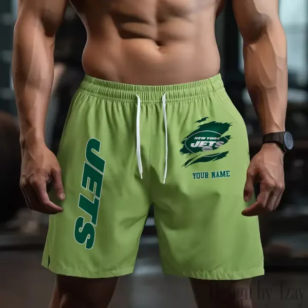 New York Jets Men's Shorts Badminton Sports Shorts Summer SPTMBSS089 - Image 4