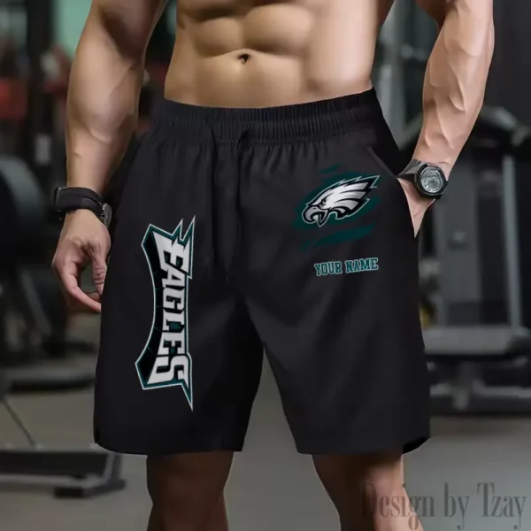 Philadelphia Eagles Men's Shorts Badminton Sports Shorts Summer SPTMBSS090 - Image 4