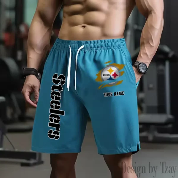 Pittsburgh Steelers Men's Shorts Badminton Sports Shorts Summer SPTMBSS091 - Image 2