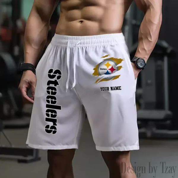 Pittsburgh Steelers Men's Shorts Badminton Sports Shorts Summer SPTMBSS091 - Image 4