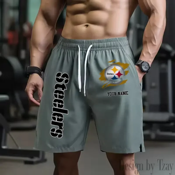 Pittsburgh Steelers Men's Shorts Badminton Sports Shorts Summer SPTMBSS091 - Image 5