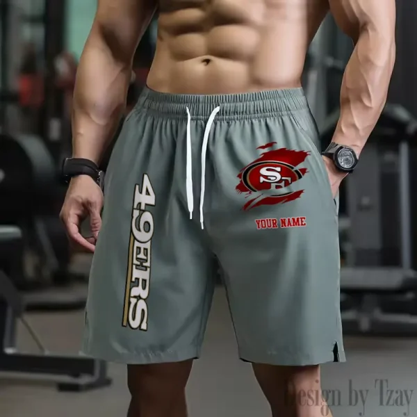 San Francisco 49ers Men's Shorts Badminton Sports Shorts Summer SPTMBSS092 - Image 2