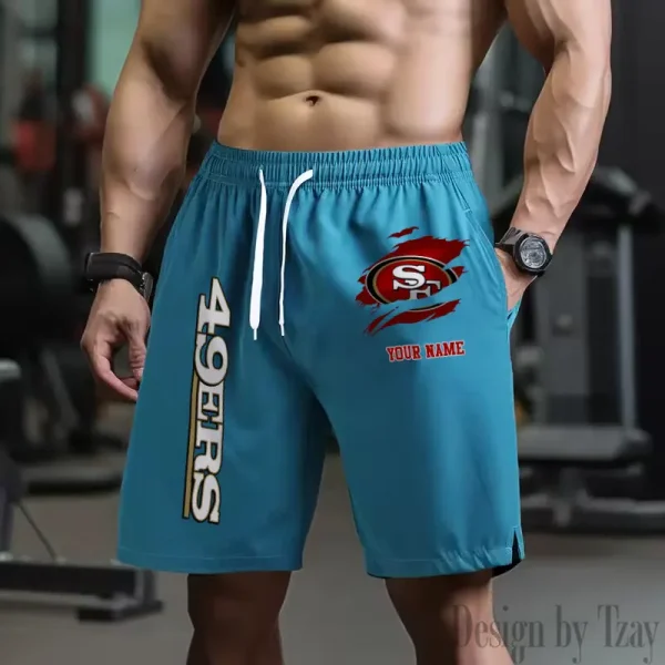 San Francisco 49ers Men's Shorts Badminton Sports Shorts Summer SPTMBSS092 - Image 3