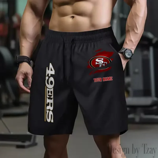 San Francisco 49ers Men's Shorts Badminton Sports Shorts Summer SPTMBSS092 - Image 4