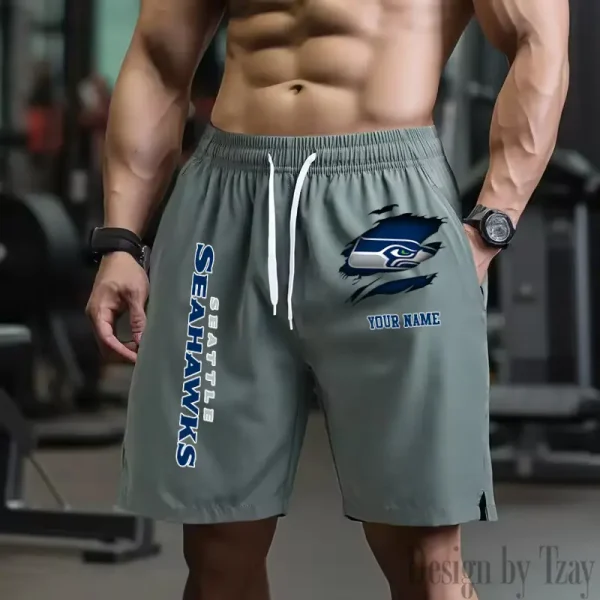 Seattle Seahawks Men's Shorts Badminton Sports Shorts Summer SPTMBSS093
