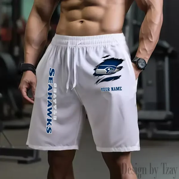 Seattle Seahawks Men's Shorts Badminton Sports Shorts Summer SPTMBSS093 - Image 4