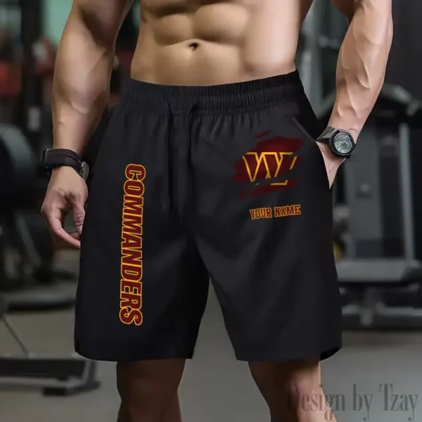 Washington Commanders Men's Shorts Badminton Sports Shorts Summer SPTMBSS096 - Image 2