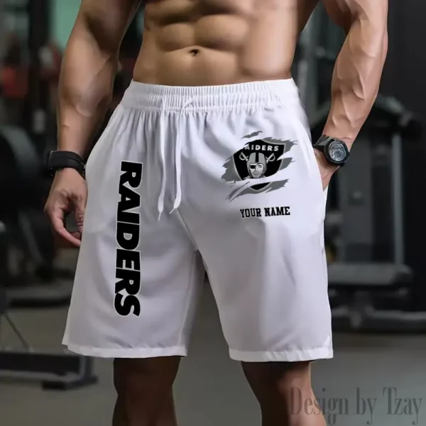 Las Vegas Raiders Men's Shorts Badminton Sports Shorts Summer SPTMBSS081 - Image 4