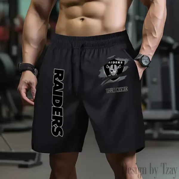 Las Vegas Raiders Men's Shorts Badminton Sports Shorts Summer SPTMBSS081 - Image 5