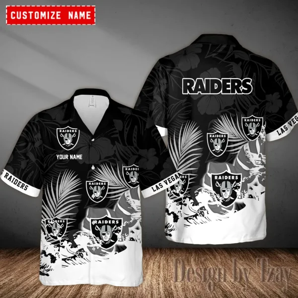 Las Vegas Raiders Casual Men's Hawaiian Shirt 3D Printed New AZHWS1105