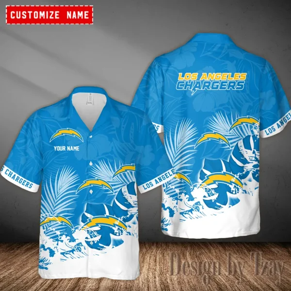 Los Angeles Chargers Casual Men's Hawaiian Shirt 3D Printed New AZHWS1106