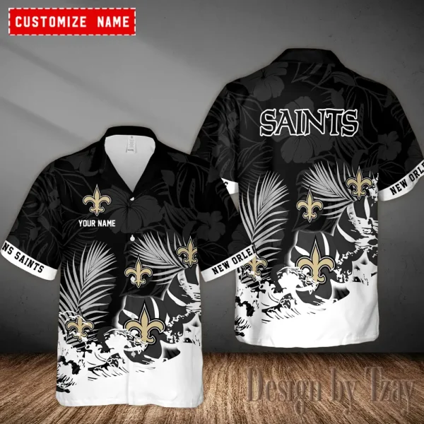 New Orleans Saints Casual Men's Hawaiian Shirt 3D Printed New AZHWS1111