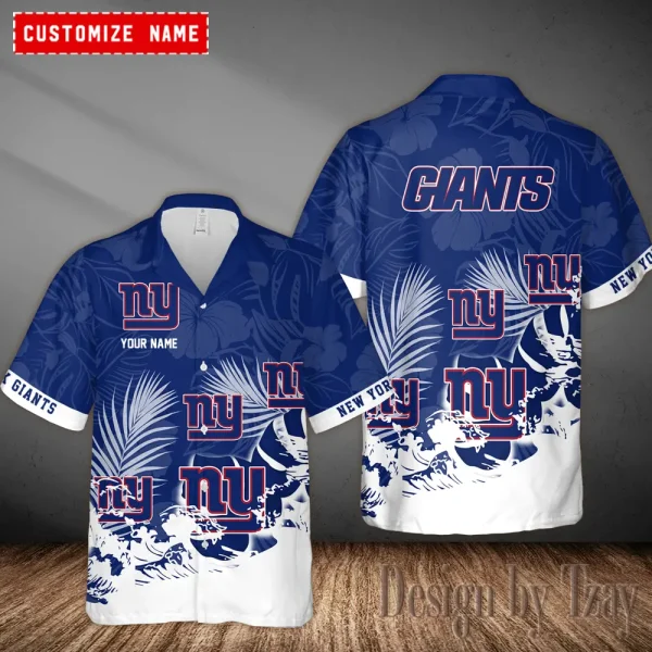 New York Giants Casual Men's Hawaiian Shirt 3D Printed New AZHWS1112