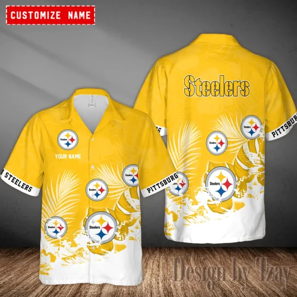 Pittsburgh Steelers Casual Men's Hawaiian Shirt 3D Printed New AZHWS1115