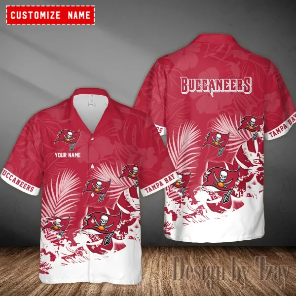 Tampa Bay Buccaneers Casual Men's Hawaiian Shirt 3D Printed New AZHWS1118