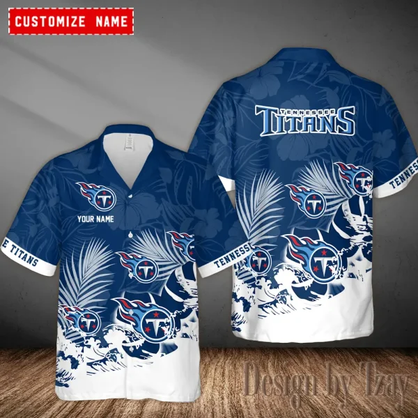 Tennessee Titans Casual Men's Hawaiian Shirt 3D Printed New AZHWS1119