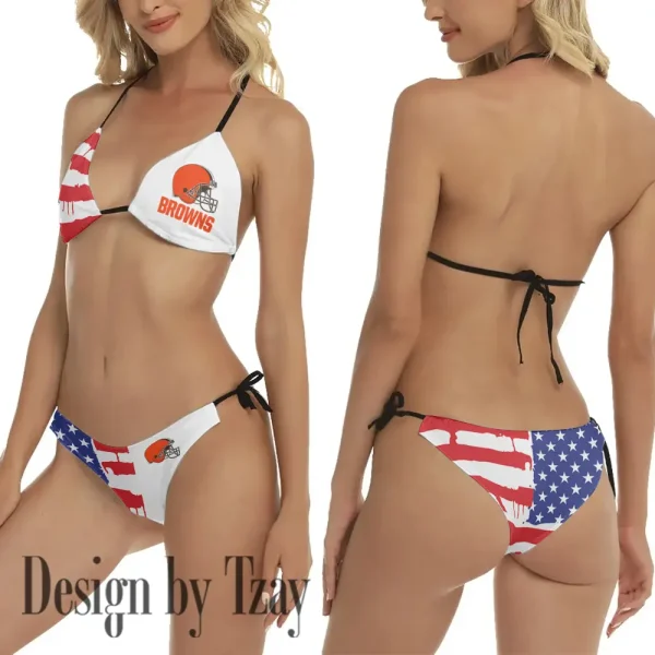 Cleveland Browns Ladies Bikini Suit Beach Swimming Two-Piece 98CBK155