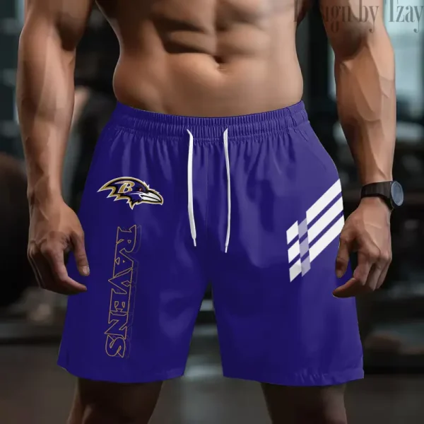 Baltimore Ravens Casual Men's Drawstring Shorts Trending 2025 BGSHORT478