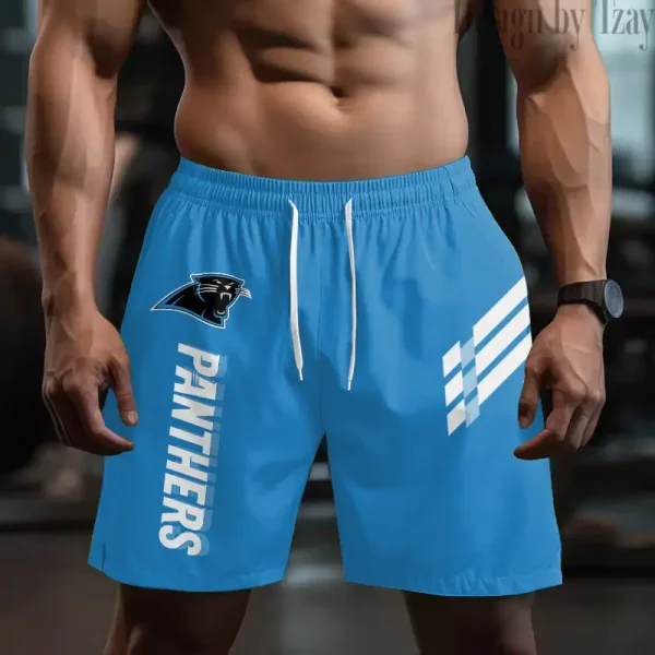 Carolina Panthers Casual Men's Drawstring Shorts Trending 2025 BGSHORT480