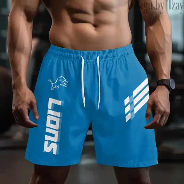 Detroit Lions Casual Men's Drawstring Shorts Trending 2025 BGSHORT486